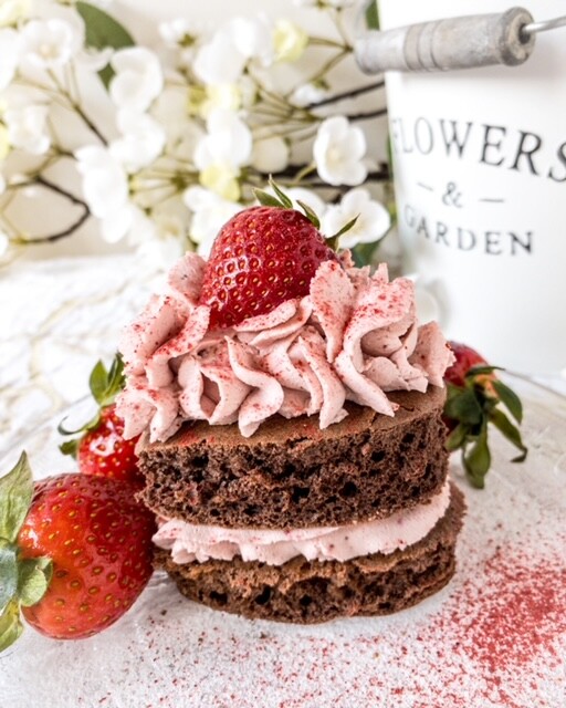 krem z liofilizowanych truskawek